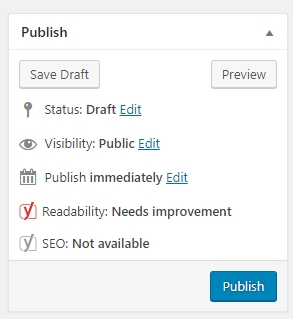 publish options